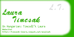 laura timcsak business card